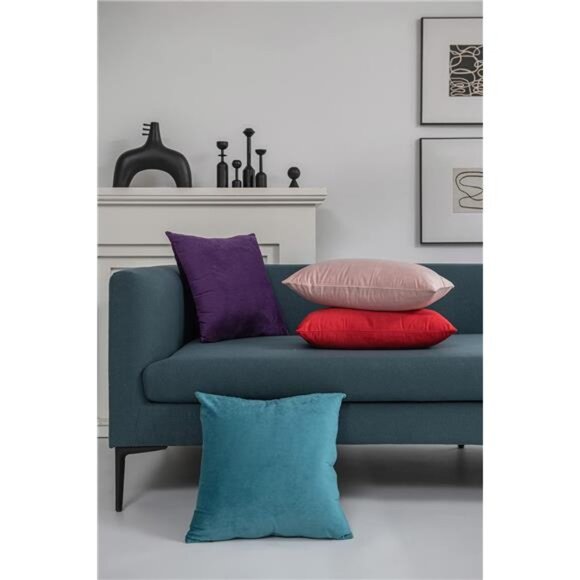 18x18 Throw Pillow Cases Purple: 2 Pack Cozy Soft Velvet Square Decorative - Picture 5 of 7